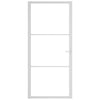 Vidaxl Innenür 93x201,5 cm ESG -Glas und Aluminium weiß