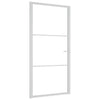 VIDAXL Innenür 102,5x201,5 cm ESG -Glas und Aluminium weiß