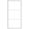 VIDAXL Innenür 102,5x201,5 cm ESG -Glas und Aluminium weiß