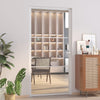 VIDAXL Innenür 102,5x201,5 cm ESG -Glas und Aluminium weiß