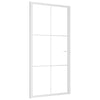 VIDAXL Innenür 102,5x201,5 cm ESG -Glas und Aluminium weiß