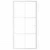 VIDAXL Innenür 102,5x201,5 cm ESG -Glas und Aluminium weiß