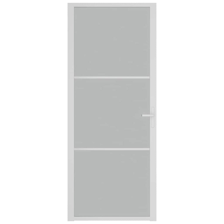 VIDAXL Innenür 83x201,5 cm Mattglas und Aluminium weiß