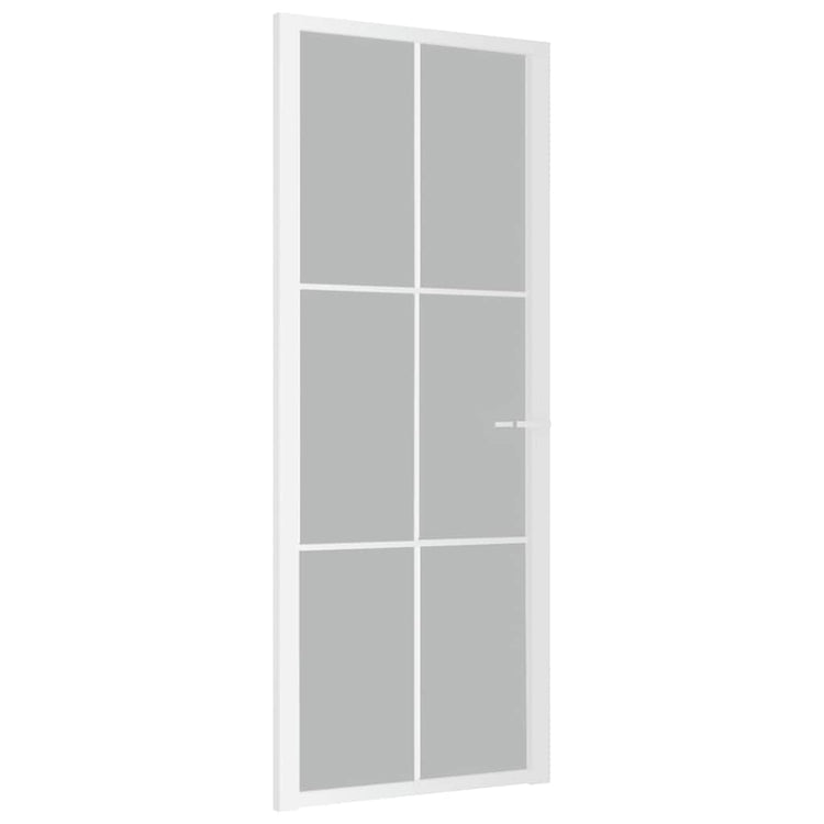 VIDAXL Innenür 83x201,5 cm Mattglas und Aluminium weiß