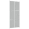 Vidaxl Innenür 93x201,5 cm Mattglas und Aluminium weiß