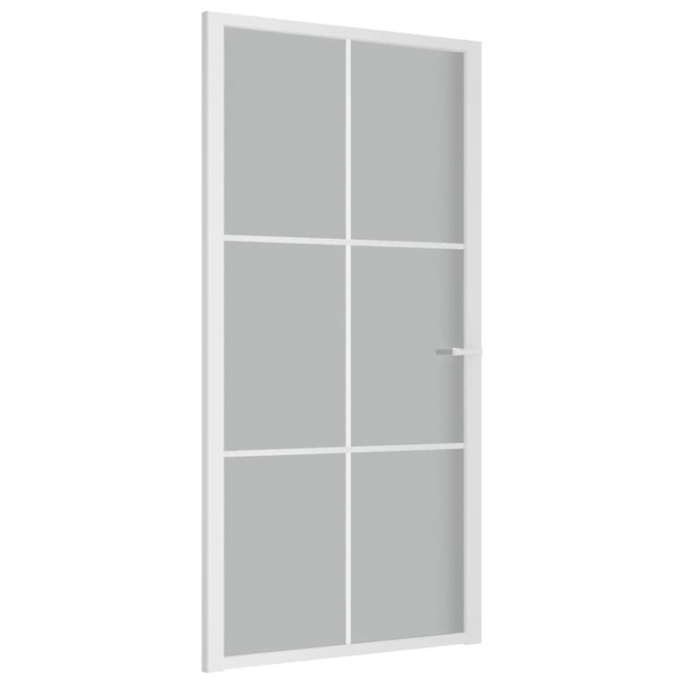 VIDAXL Innenür 102,5x201,5 cm Mattglas und Aluminium weiß