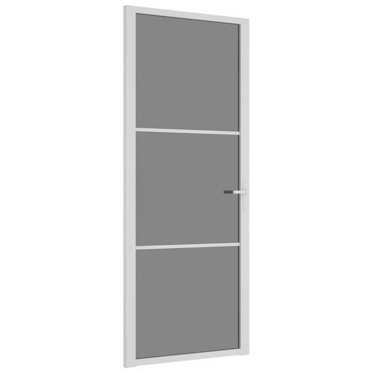 VIDAXL Innenür 83x201,5 cm ESG -Glas und Aluminium weiß