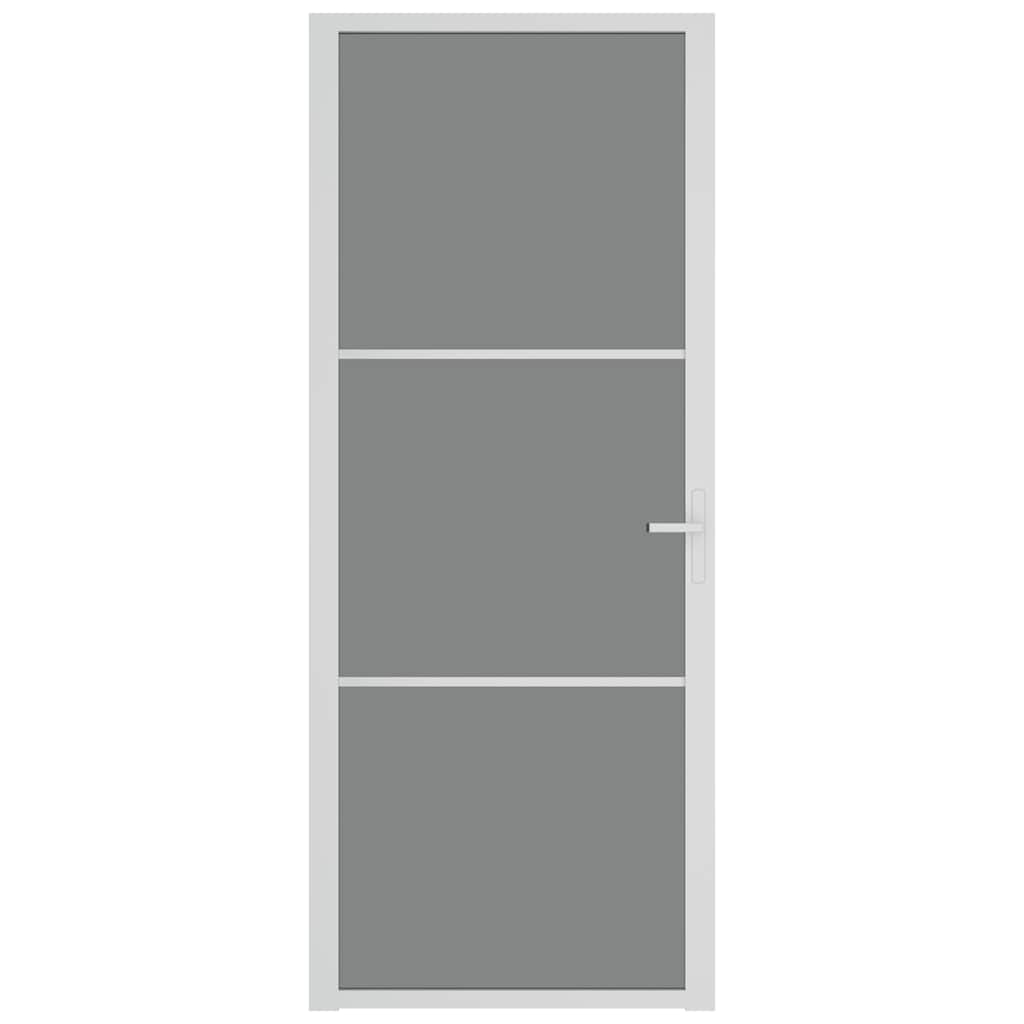 VIDAXL Innenür 83x201,5 cm ESG -Glas und Aluminium weiß