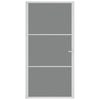 VIDAXL Innenür 102,5x201,5 cm ESG -Glas und Aluminium weiß