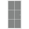 VIDAXL Innenür 102,5x201,5 cm ESG -Glas und Aluminium weiß