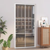 VIDAXL Innenür 102,5x201,5 cm ESG -Glas und Aluminium weiß