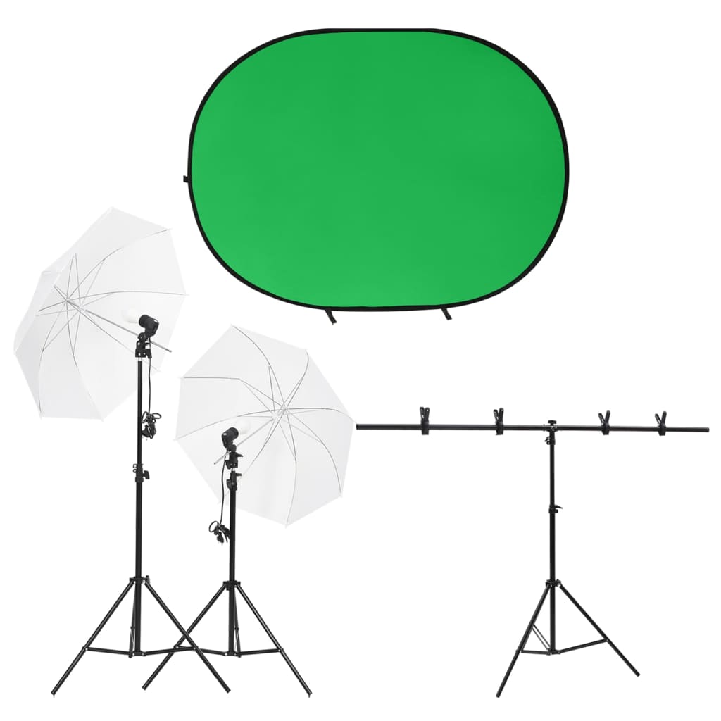 Vidaxl Photo Studio Set mit Beleuchtungsset und Hintergrundbildschirm