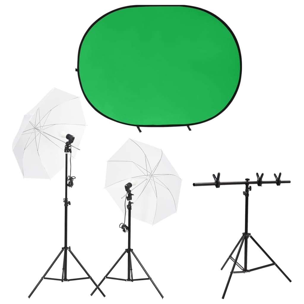 Vidaxl Photo Studio Set mit Beleuchtungsset und Hintergrundbildschirm