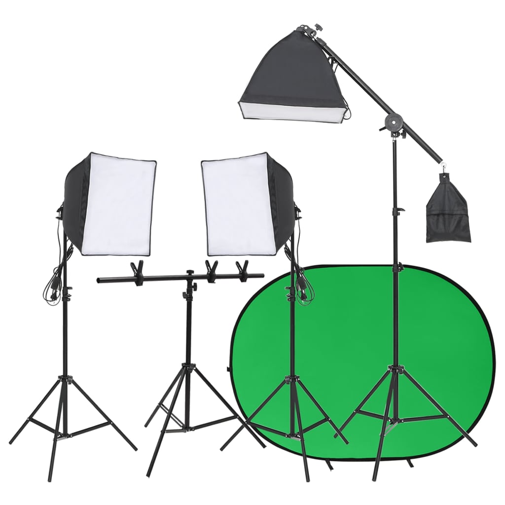 Vidaxl Photo Studio Set mit Beleuchtungsset und Hintergrundbildschirm