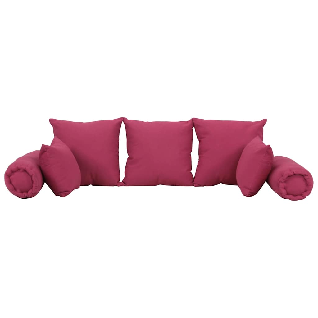 Vidaxl 7-teilig dekoratives Kissen Set Stoff rosa