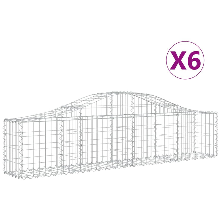 Vidaxl Schans Körbe 6 ST Gewölbe 200x30x40 60 cm verzinktes Eisen