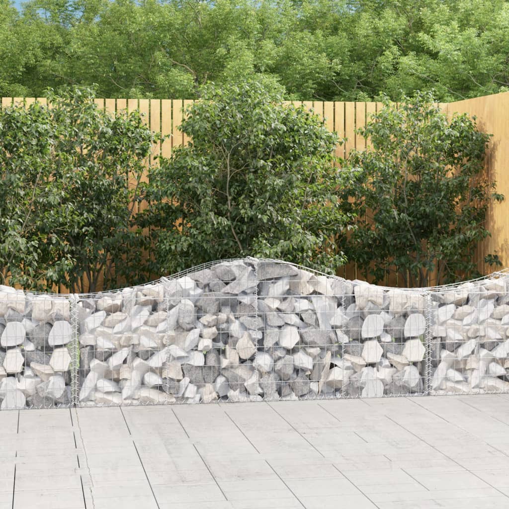 Vidaxl Schans Körbe 7 St. Gewölbe 200x30x60 80 cm verzinktes Eisen