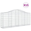 Vidaxl Schans Körbe 15 St. Gewölbe 200x30x80 100 cm Eisen