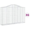 Vidaxl Schans Körbe 6 ST Gewölbe 200x30x120 140 cm Eisen