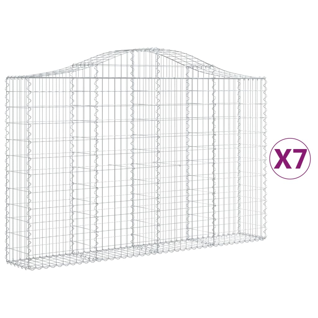 Vidaxl Schans Körbe 7 ST Gewölbe 200x30x120 140 cm Eisen