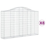 Vidaxl Schans Körbe 8 ST Gewölbe 200x30x120 140 cm Eisen - afbeelding 2