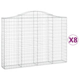 Vidaxl Schans Körbe 8 ST Gewölbe 200x30x140 160 cm Eisen - afbeelding 2