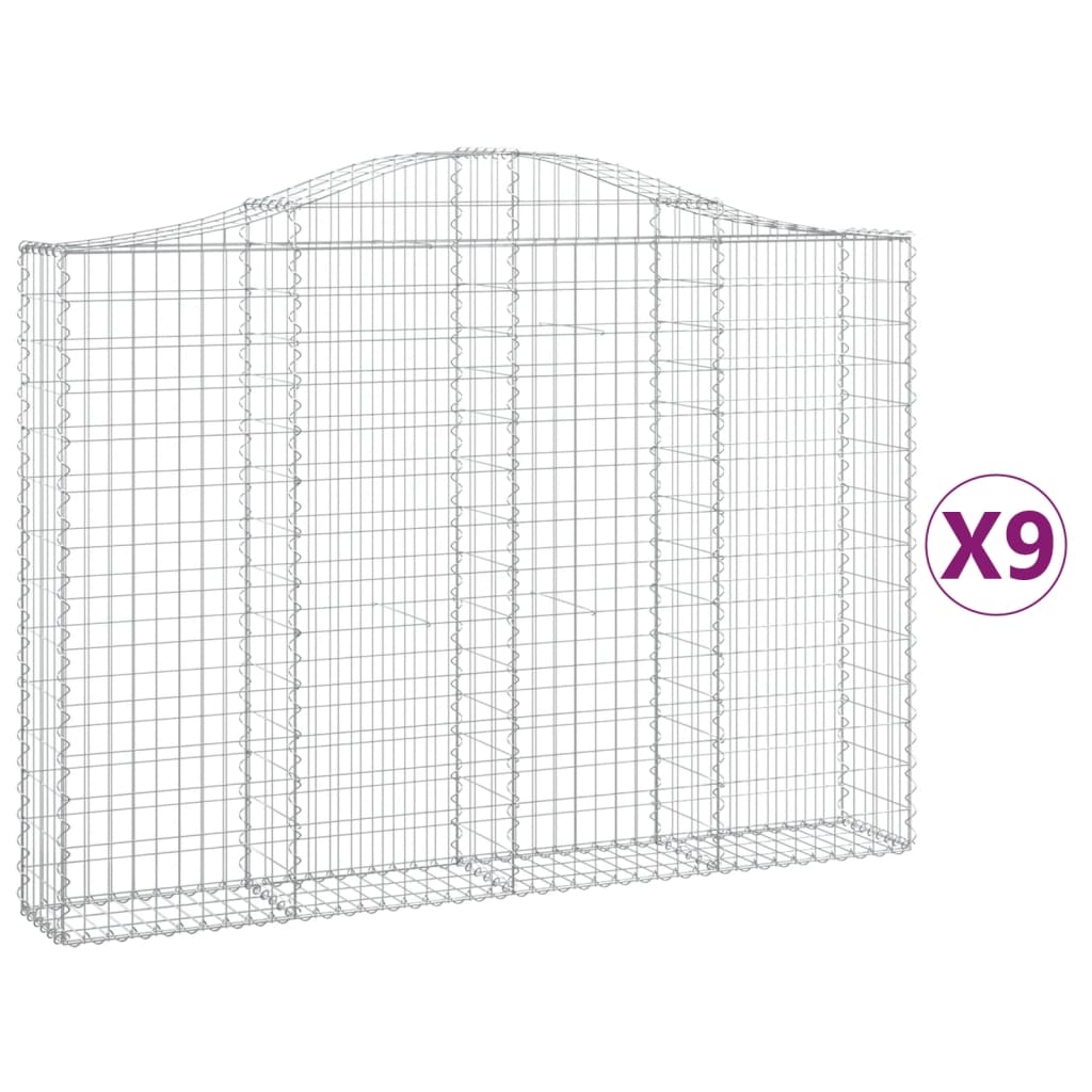 Vidaxl Schans Körbe 9 ST Gewölbe 200x30x140 160 cm Eisen
