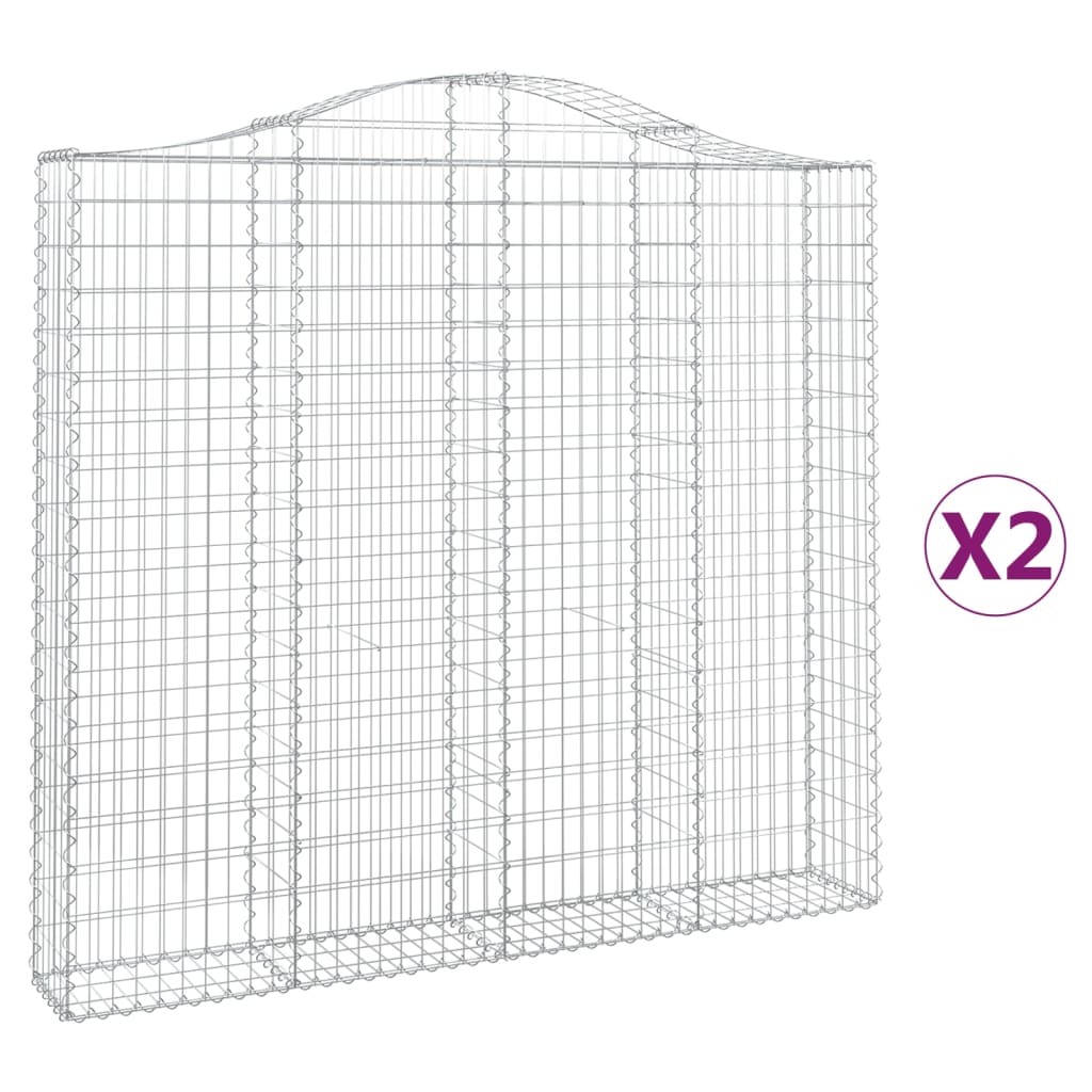 Vidaxl Schans Körbe 2 ST Gewölbe 200x30x180 200 cm Eisen