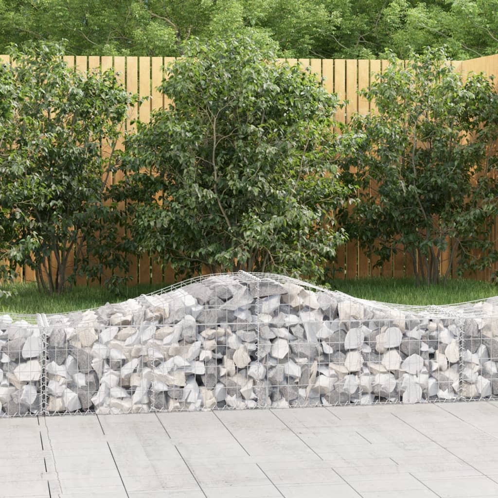 Vidaxl Schans Körbe 2 ST Gewölbte 200x50x40 60 cm verzinktes Eisen