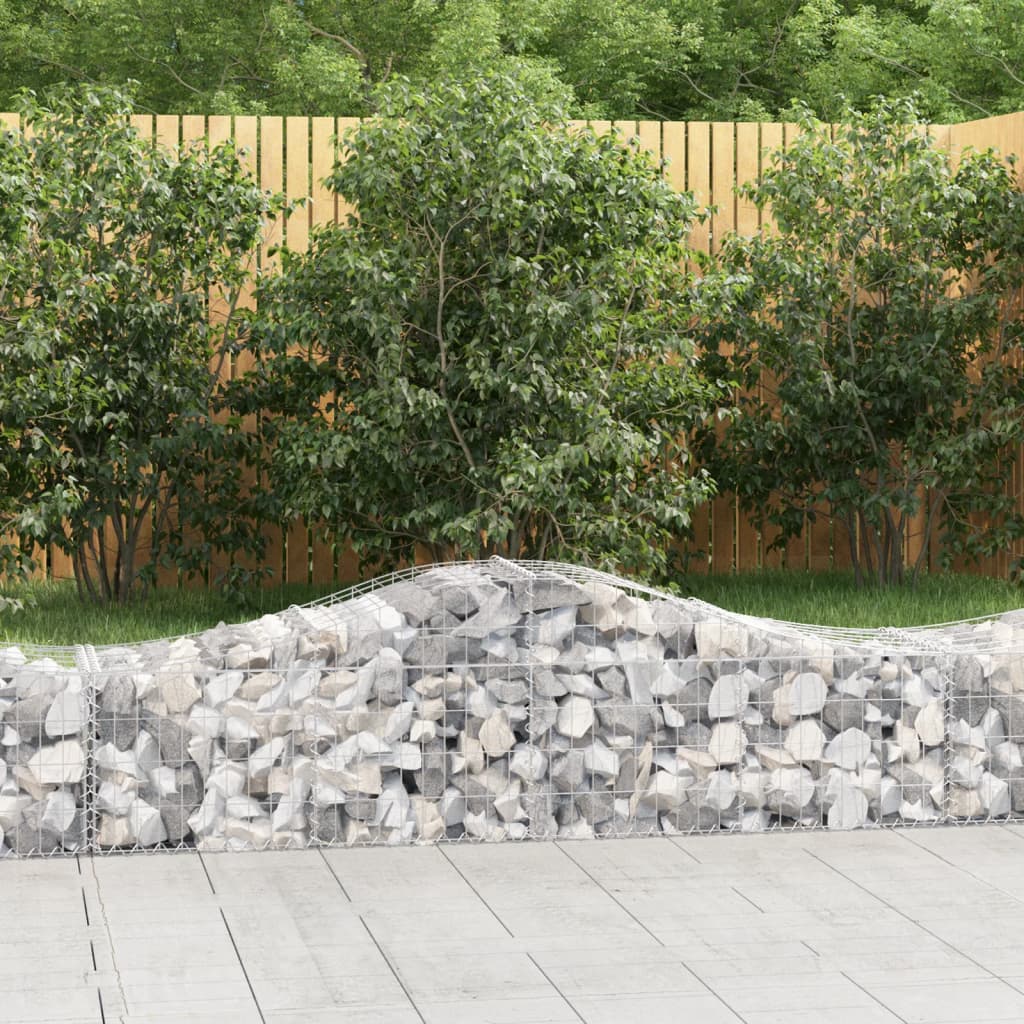Vidaxl Schans Körbe 6 ST Gewölbe 200x50x40 60 cm -GeGalvanized -Eisen