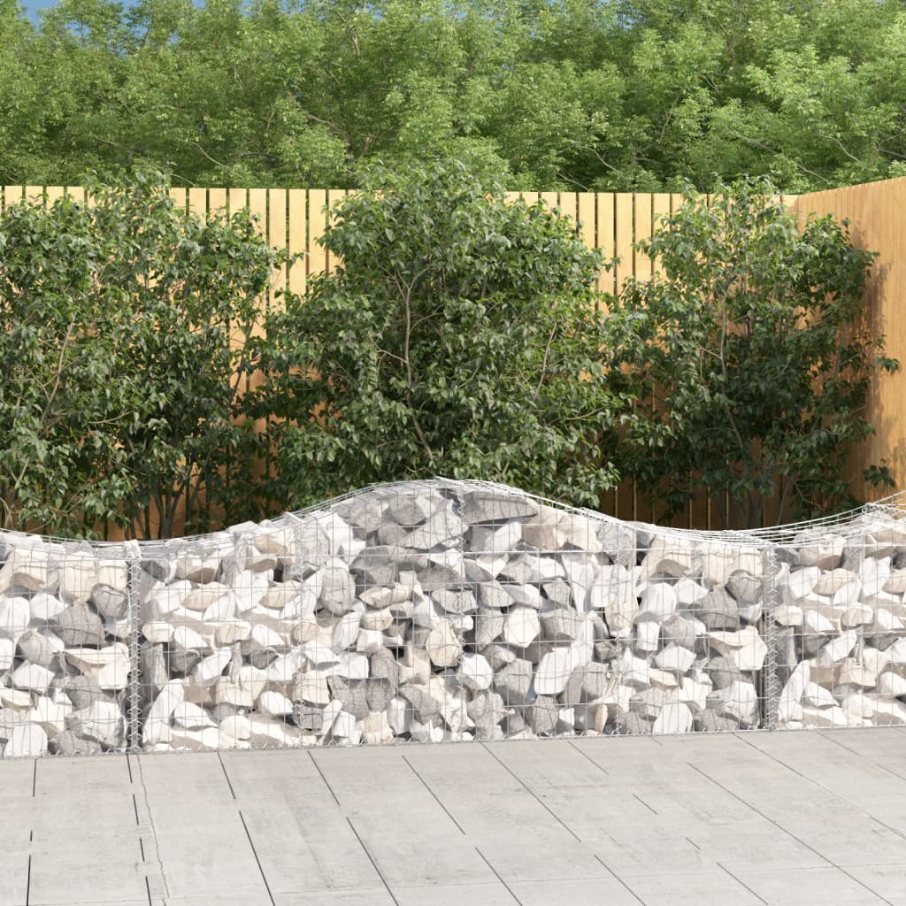 Vidaxl Schans Körbe 2 ST Gewölbte 200x50x60 80 cm verzinktes Eisen