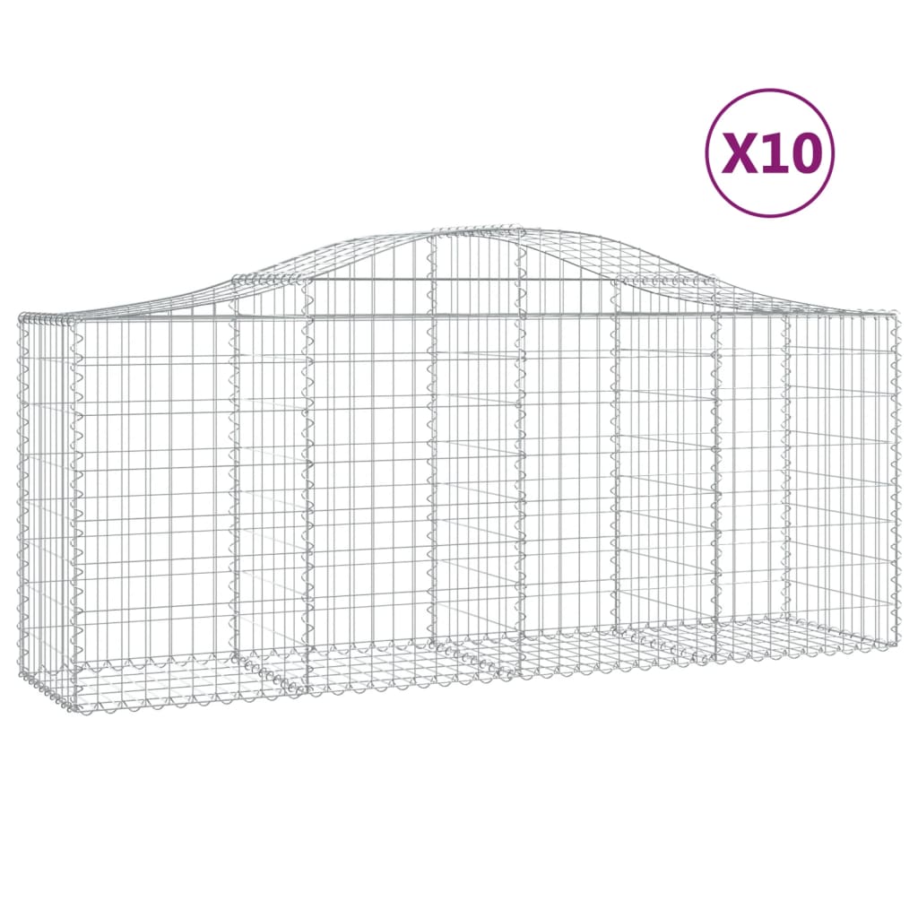 Vidaxl Schans Körbe 10 ST Gewölbe 200x50x80 100 cm Eisen