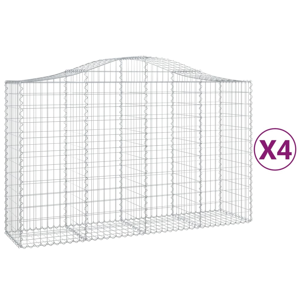 Vidaxl Schans Körbe 4 ST Gewölbe 200x50x120 140 cm Eisen