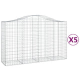 Vidaxl Schans Körbe 5 ST Gewölbe 200x50x120 140 cm Eisen - afbeelding 2