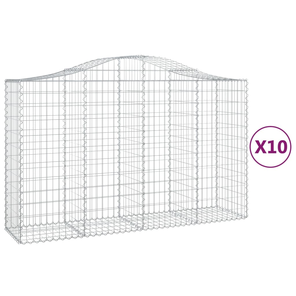 Vidaxl Schans Körbe 10 ST Gewölbe 200x50x120 140 cm Eisen