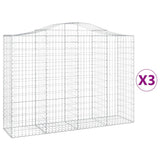 Vidaxl Schans Körbe 3 ST Gewölbe 200x50x140 160 cm Eisen - afbeelding 2
