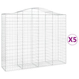 Vidaxl Schans Körbe 5 ST Gewölbe 200x50x160 180 cm Eisen - afbeelding 2