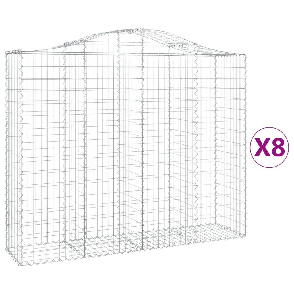 Vidaxl Schans Körbe 8 St. Gewölbe 200x50x160 180 cm Eisen