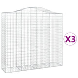 Vidaxl Schans Körbe 3 ST Gewölbe 200x50x180 200 cm Eisen - afbeelding 2
