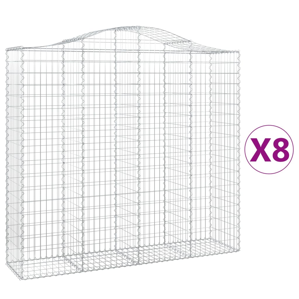 Vidaxl Schans Körbe 8 ST Gewölbe 200x50x180 200 cm Eisen