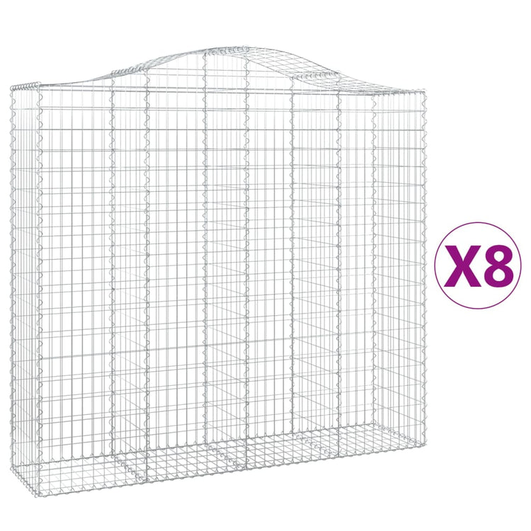 Vidaxl Schans Körbe 8 ST Gewölbe 200x50x180 200 cm Eisen