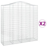 Vidaxl Schans Körbe 2 ST Gewölbe 200x50x200 220 cm Eisen - afbeelding 2