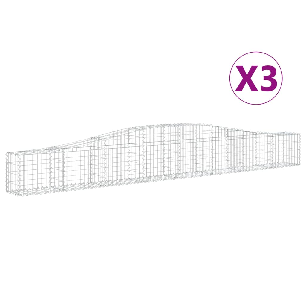 VIDAXL SCHANS Körbe 3 ST Gewölbe 400x30x40 60 cm Eisen
