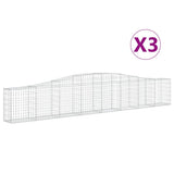Vidaxl Schans Körbe 3 ST Gewölbe 400x30x60 80 cm Eisen - afbeelding 2