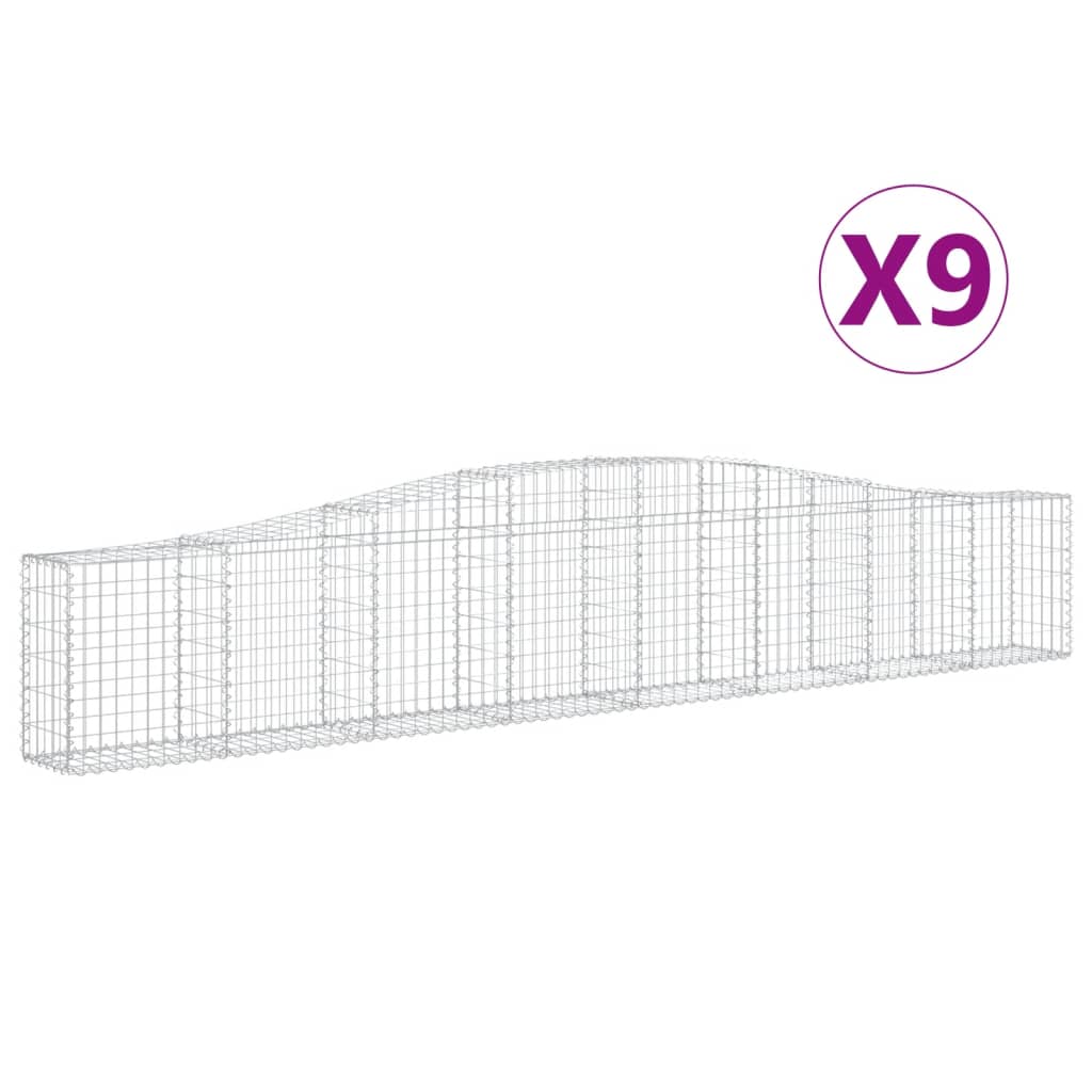 Vidaxl Schans Körbe 9 St. Gewölbe 400x30x60 80 cm Eisen