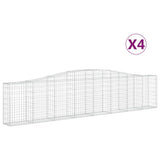 Vidaxl Schans Körbe 4 ST Gewölbe 400x30x80 100 cm Eisen - afbeelding 2
