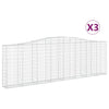 Vidaxl Schans Körbe 3 ST Gewölbte 400x30x120 140 cm Eisen