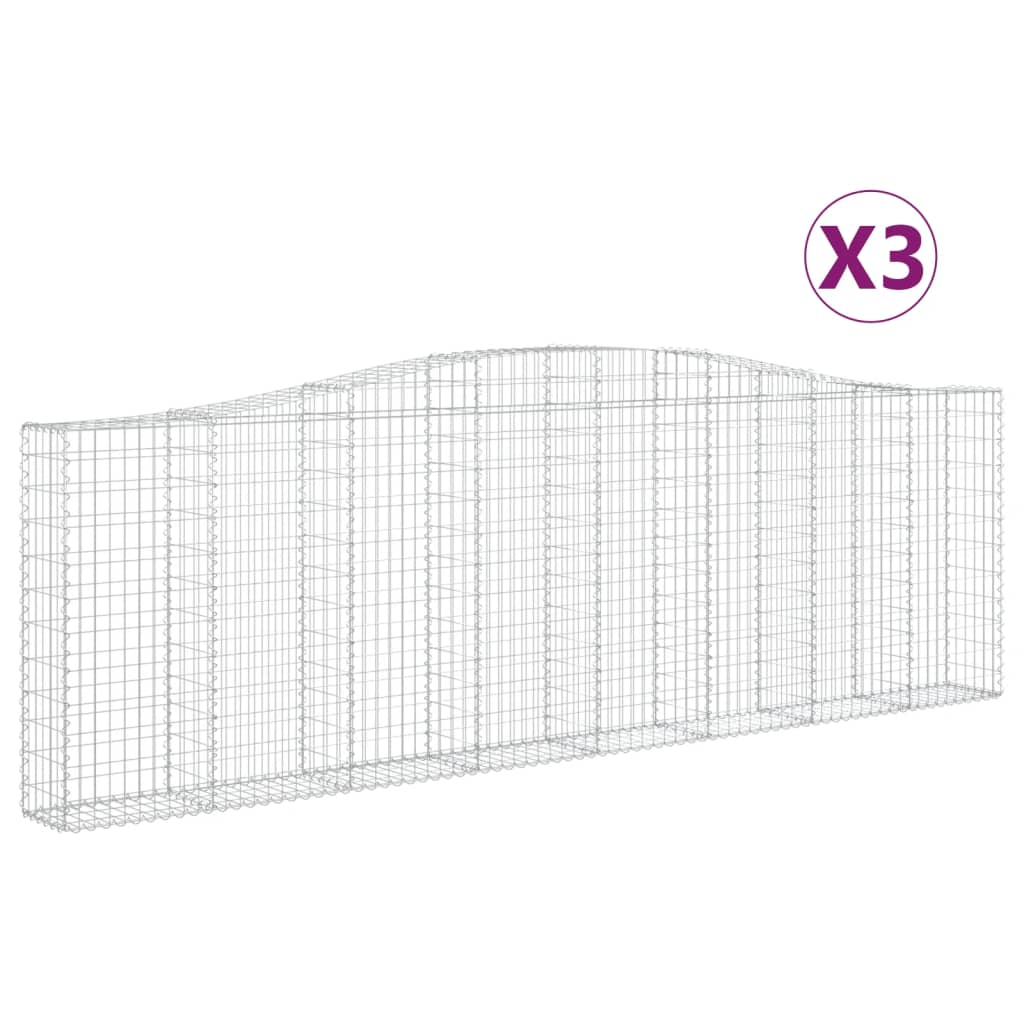 Vidaxl Schans Körbe 3 ST Gewölbte 400x30x120 140 cm Eisen