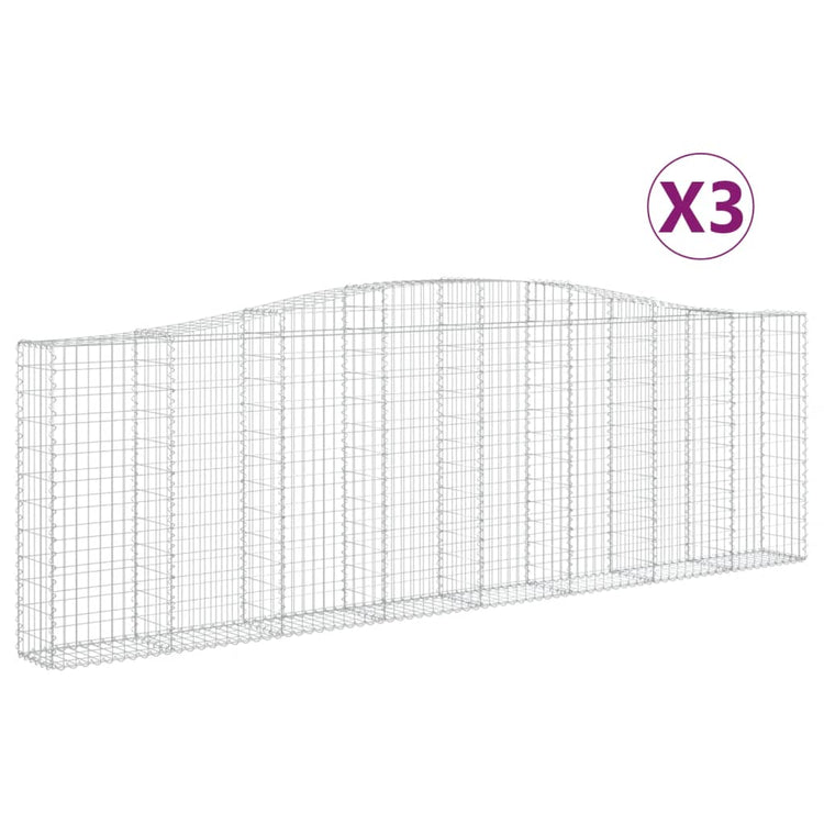 Vidaxl Schans Körbe 3 ST Gewölbte 400x30x120 140 cm Eisen