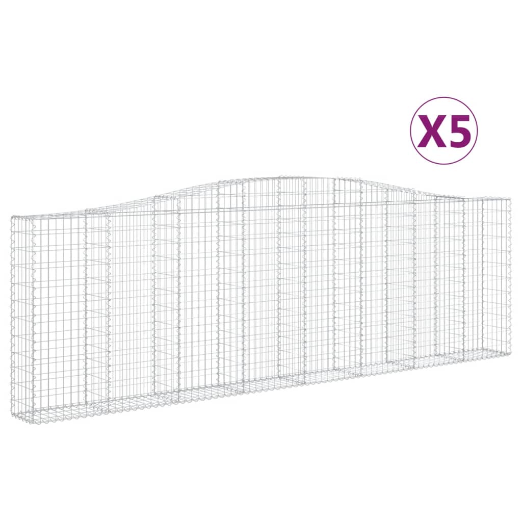 Vidaxl Schans Körbe 5 ST Gewölbe 400x30x120 140 cm Eisen